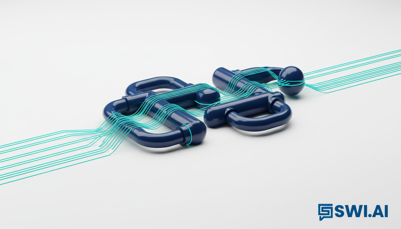 An abstract visualization of a sleek, autonomous engine. Glowing lines of data in teal (#36d1cb) flow seamlessly through interconnected, polished dark blue (#123852) components, representing a self-correcting and continuously optimizing system operating flawlessly. Aspect ratio: 16:9.