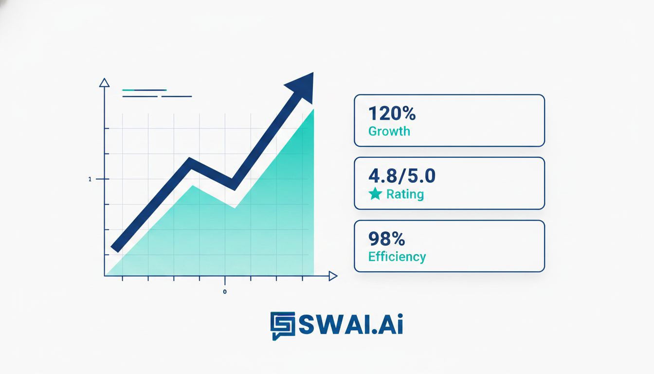 An abstract and sophisticated digital illustration representing a growth chart and a scorecard. Use clean lines and geometric shapes in brand colors of dark blue, teal, and off-white to evoke a sense of precision, data, and forward momentum. The composition should be clean and minimalist. Aspect ratio: 16:9.